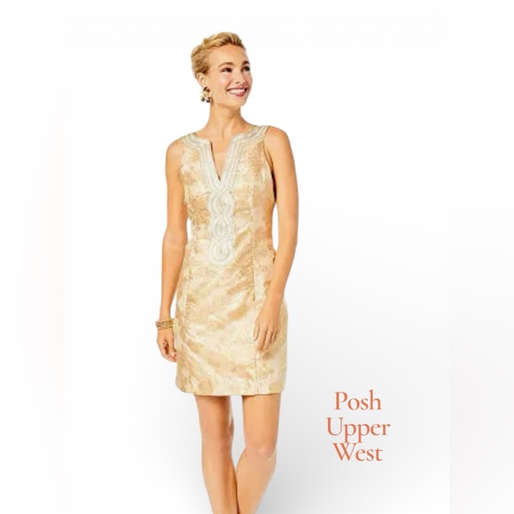 Lilly Pulitzer Dresses & Skirts - Lilly Pulitzer Gold Mini Dress